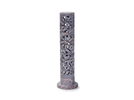 Incense Burner for Wedding Gifts Hand Carved Marble Carved Multi Colored Soapstone Incense Tower Floral Design Table Top Decor,