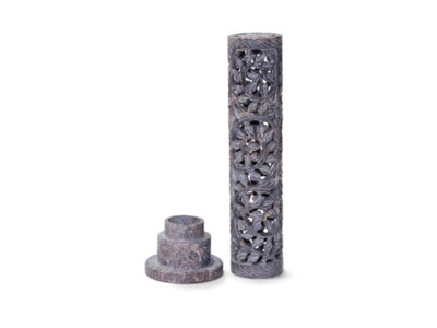 Soap Stone Carved Tower Incense Burner